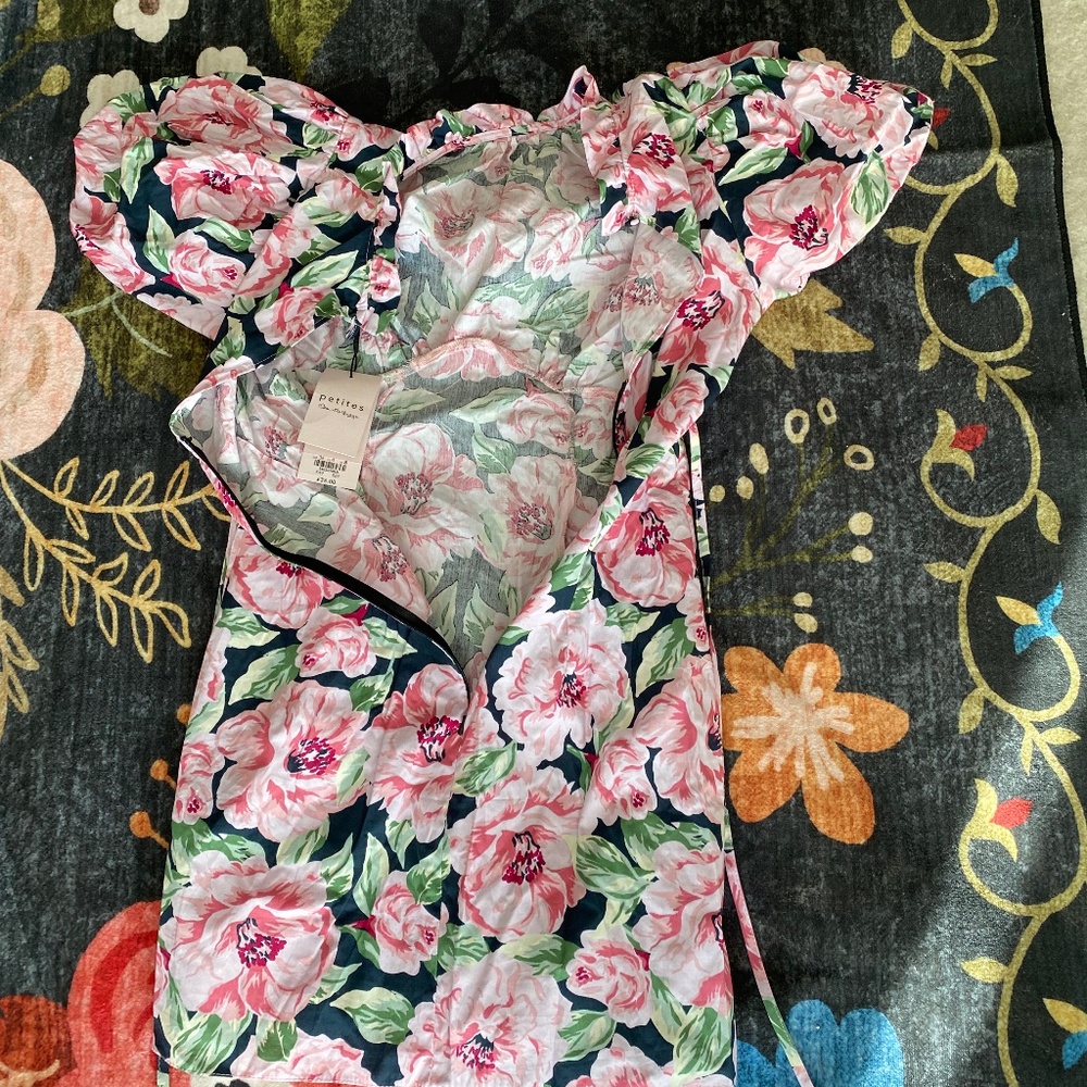 Black dress with Pink Roses as the the design